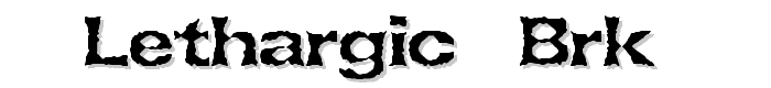 Lethargic (BRK) font